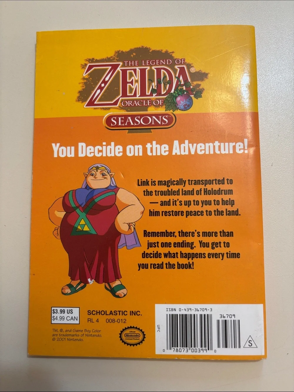 Nintendo Game Boy Color Zelda: Oracle of Seasons - Yellow & Orange Cover